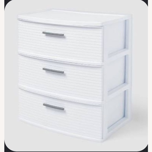 Used 3 Drawer Wide Tower - White, Set of 3 for sale on AptDeco