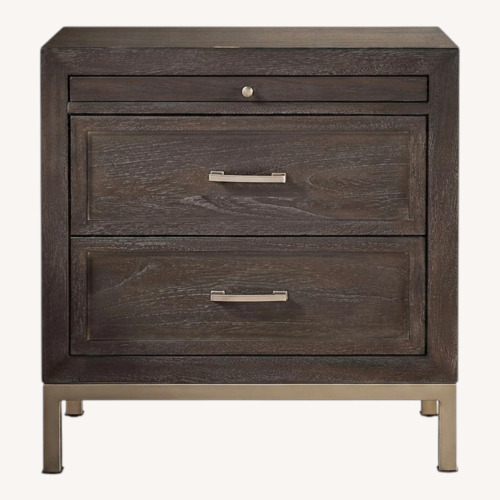Used Steve Silver Co. Dark Gray Wood Nightstand for sale on AptDeco