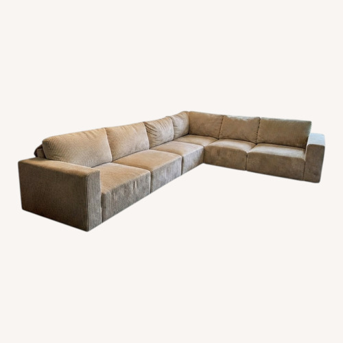 Used Beige Corduroy Couch for sale on AptDeco