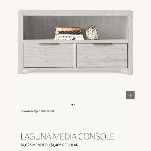 Used Restoration Hardware Laguna Natural Wood Media Storage for sale on AptDeco
