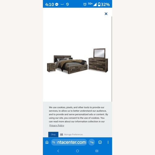 Used Dark Brown King Bed for sale on AptDeco