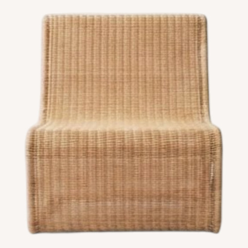 Used The Citizenry Natural Rattan Accent Chair Ottoman  for sale on AptDeco