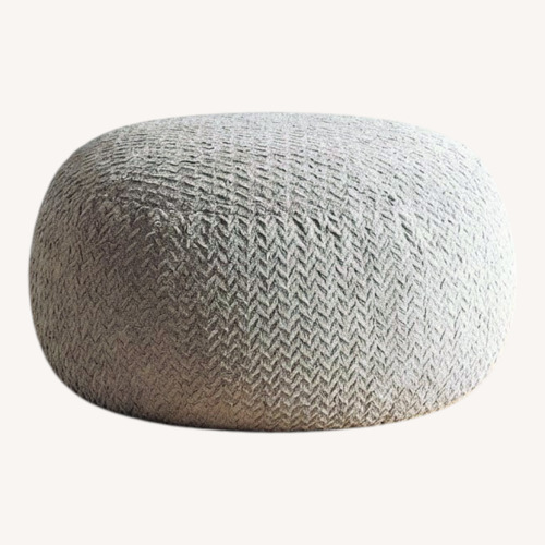 Used Raymour & Flanigan Light Gray Ottoman for sale on AptDeco