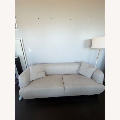 Used Mid in Mod Venus Cream Fabric Sofa for sale on AptDeco