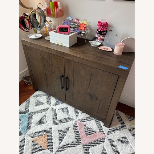 Used Restoration Hardware Davos 48" Oak Sideboard, Aged Dark Brown for sale on AptDeco