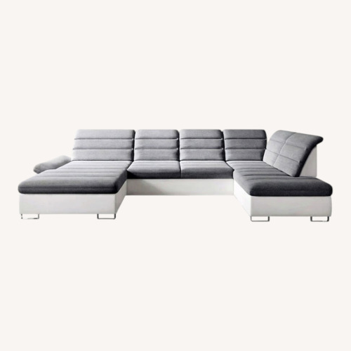 Used Light Gray Microsuede 3+ Piece Sectional for sale on AptDeco