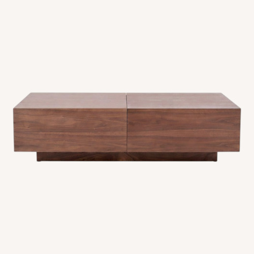Used Safavieh Couture Light Brown Wood Coffee Table for sale on AptDeco