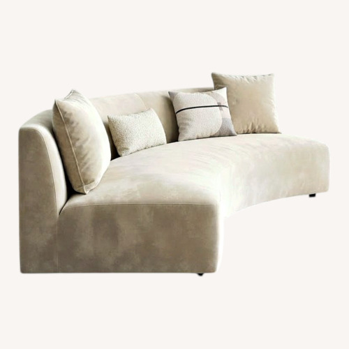 Used Curved Velvet Sofa for sale on AptDeco