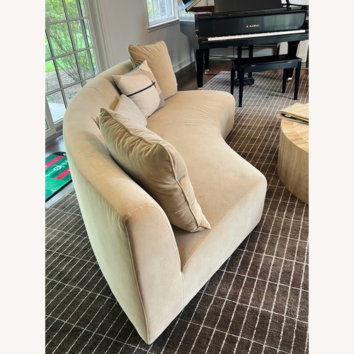 Used Curved Velvet Sofa for sale on AptDeco