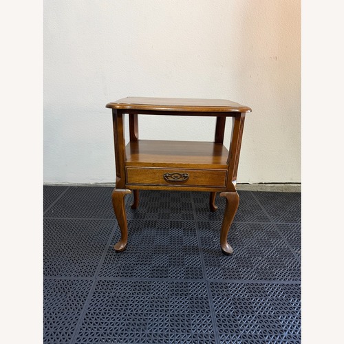 Used Davis Cabinet Company Light Brown Wood Side Table for sale on AptDeco