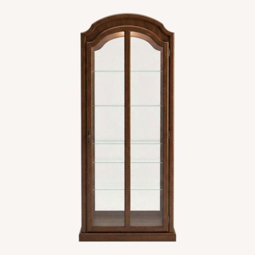 Used Large Solid Wood Lighted China Cabinet for sale on AptDeco