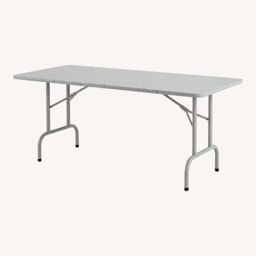 Used Light Gray Metal Side Table for sale on AptDeco