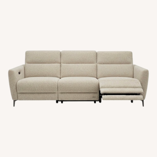 Used Natuzzi Greg Light Gray Fabric 3+ Seater Sofa for sale on AptDeco