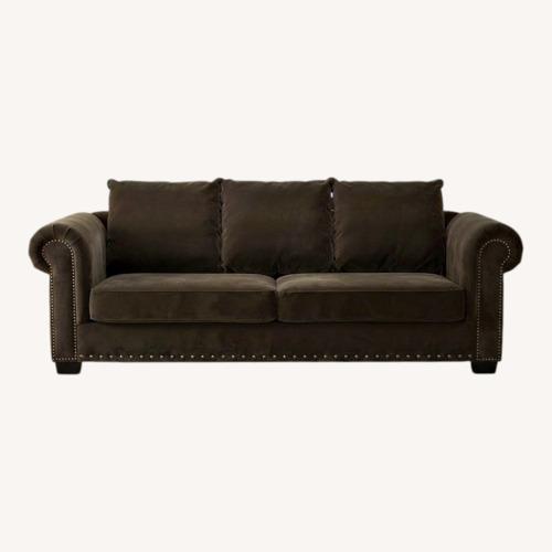 Used Z Gallerie Linden Espresso Fabric Sofa for sale on AptDeco