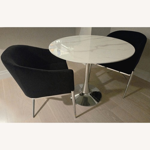 Used Xavier Furniture White Marble Dining Set for sale on AptDeco