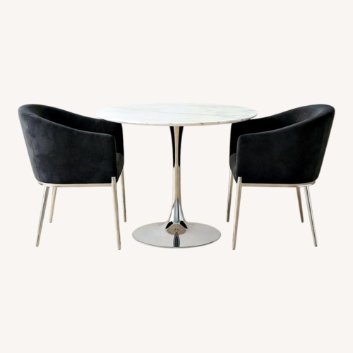 Used Xavier Furniture White Marble Dining Set for sale on AptDeco