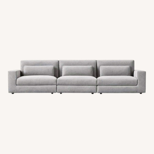 Used RH Lugano 3-Piece Sectional + Ottoman - 139” Gray for sale on AptDeco