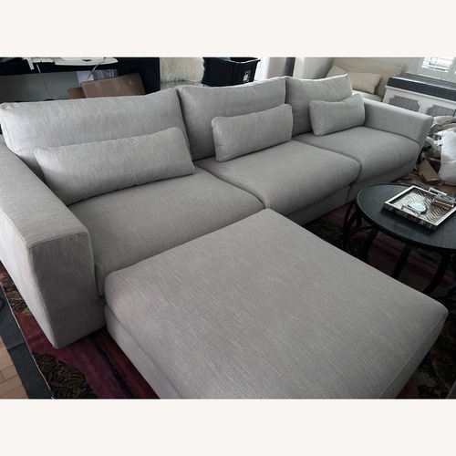 Used RH Lugano 3-Piece Sectional + Ottoman - 139” Gray for sale on AptDeco