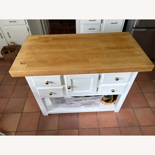 Used Wood Kitchen Island for sale on AptDeco