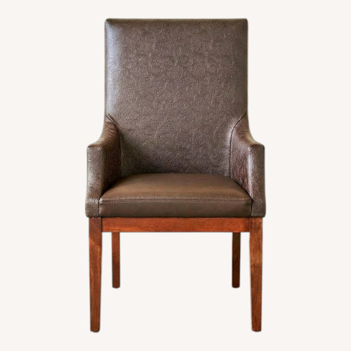 Used Dark Brown Faux Leather Armchairs for sale on AptDeco