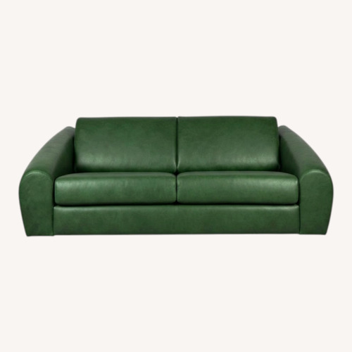 Used Green Leather Sleeper Sofa for sale on AptDeco