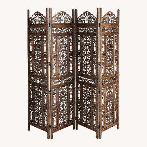 Used Ghanti Hand Carved Wooden Room Divider for sale on AptDeco