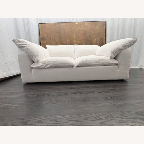 Used Restoration Hardware Cloud 7' Luxe Sofa, Perennials White for sale on AptDeco