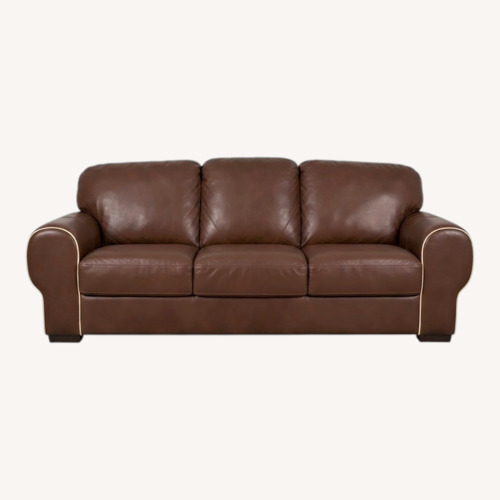 Used Dark Brown Leather 3+ Seater Sofa for sale on AptDeco