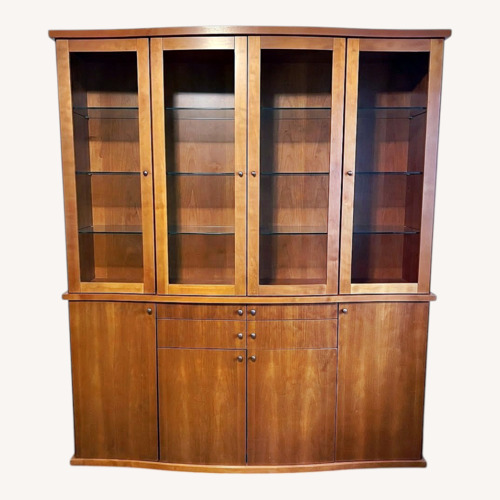 Used Vintage/Antique Finds Light Brown Wood Hutch for sale on AptDeco