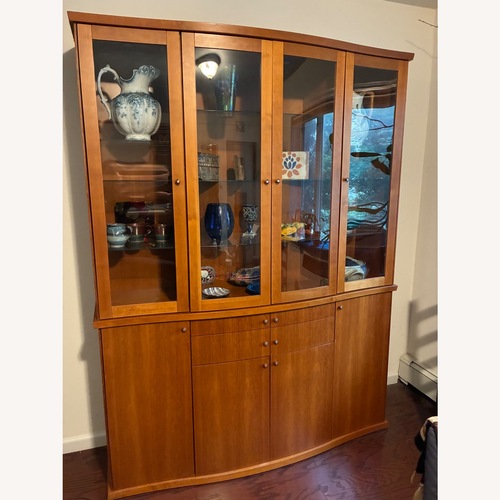 Used Vintage/Antique Finds Light Brown Wood Hutch for sale on AptDeco