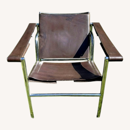 Used Le Corbusier LC1 Sling Chairs - Pair Brown Leather for sale on AptDeco