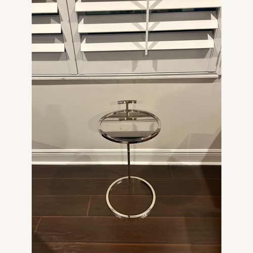 Used Restoration Hardware 1930s Martini Silver Metal Side Table for sale on AptDeco