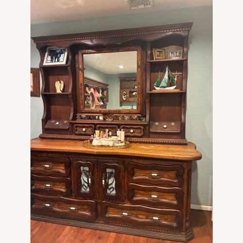 Used Vintage/Antique Dark Brown Wood Dresser for sale on AptDeco