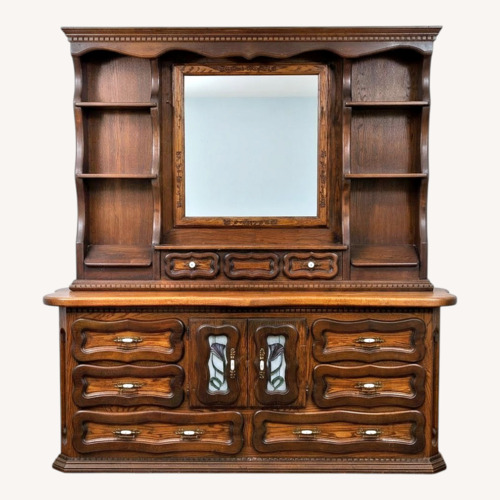 Used Vintage/Antique Dark Brown Wood Dresser for sale on AptDeco