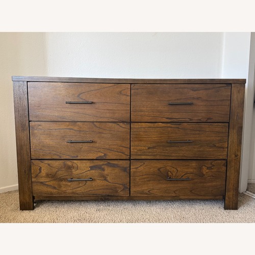 Used 59” W 6-Drawer Walnut Dresser for sale on AptDeco