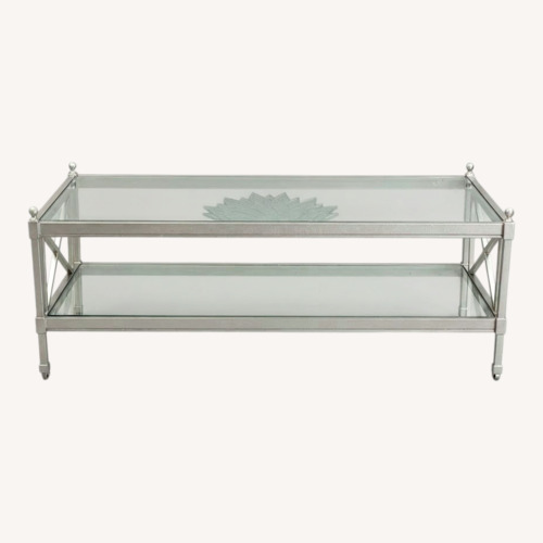 Used Silver Glass Coffee Table for sale on AptDeco