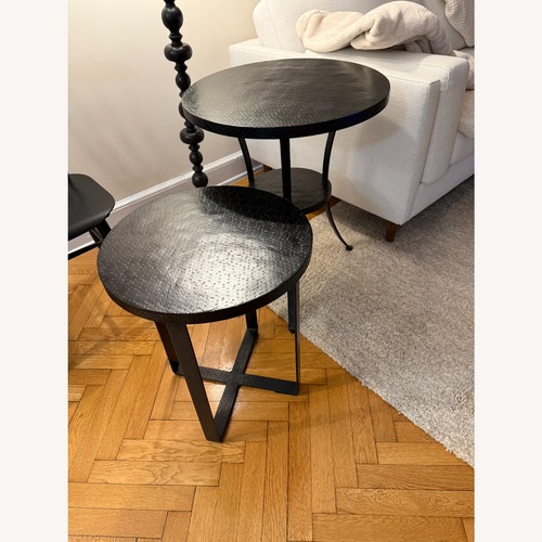 Used Crate & Barrel Metal Side Tables (Pair) for sale on AptDeco