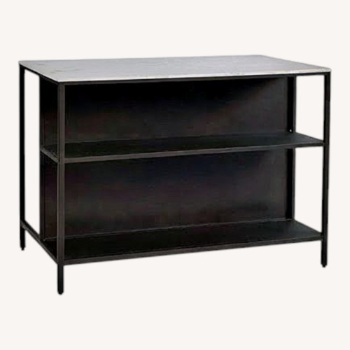 Used Pottery Barn Delaney Marble Kitchen Island for sale on AptDeco