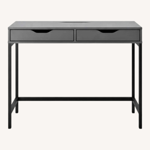 Used IKEA ALEX Dark Gray Wood Desk for sale on AptDeco