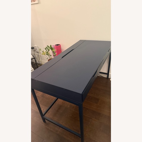 Used IKEA ALEX Dark Gray Wood Desk for sale on AptDeco