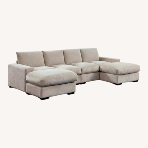Used Mauralia Piece Upholstered Chaise Sectional for sale on AptDeco