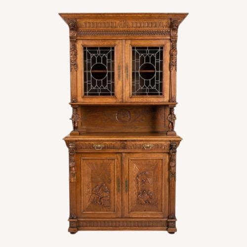 Used 1850 Dutch Carved Oak Hutch for sale on AptDeco