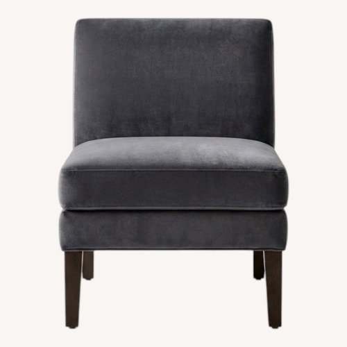 Used Ethan Allen Dark Gray Fabric Accent Chair for sale on AptDeco