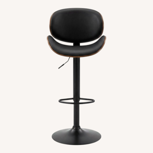 Used Black Leather Stool for sale on AptDeco