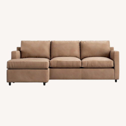 Used Crate & Barrel Barrett II Light Brown 2 Piece Sectional for sale on AptDeco