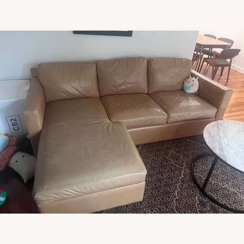 Used Crate & Barrel Barrett II Light Brown 2 Piece Sectional for sale on AptDeco