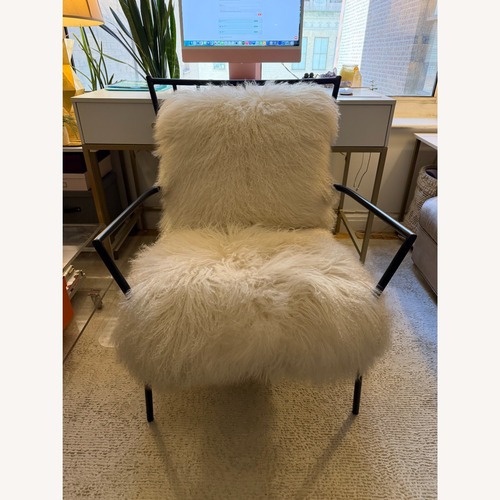 Used Tibetan Fifi Fur Accent Chairs - Set of 2 for sale on AptDeco