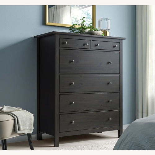 Used IKEA HEMNES Black Wood Dresser for sale on AptDeco