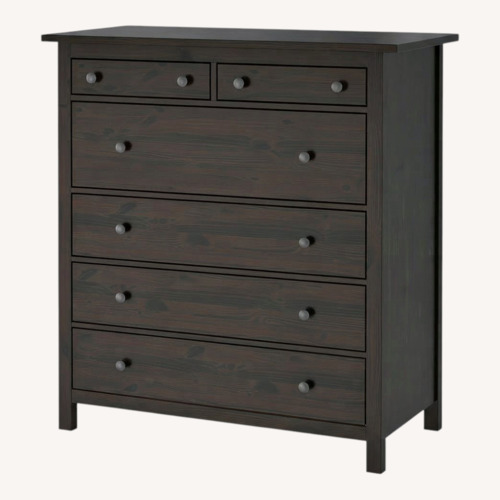 Used IKEA HEMNES Black Wood Dresser for sale on AptDeco