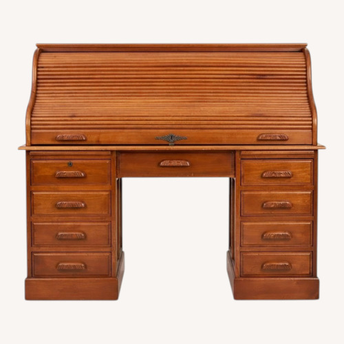 Used Vintage/Antique Finds Light Brown Wood Desk for sale on AptDeco